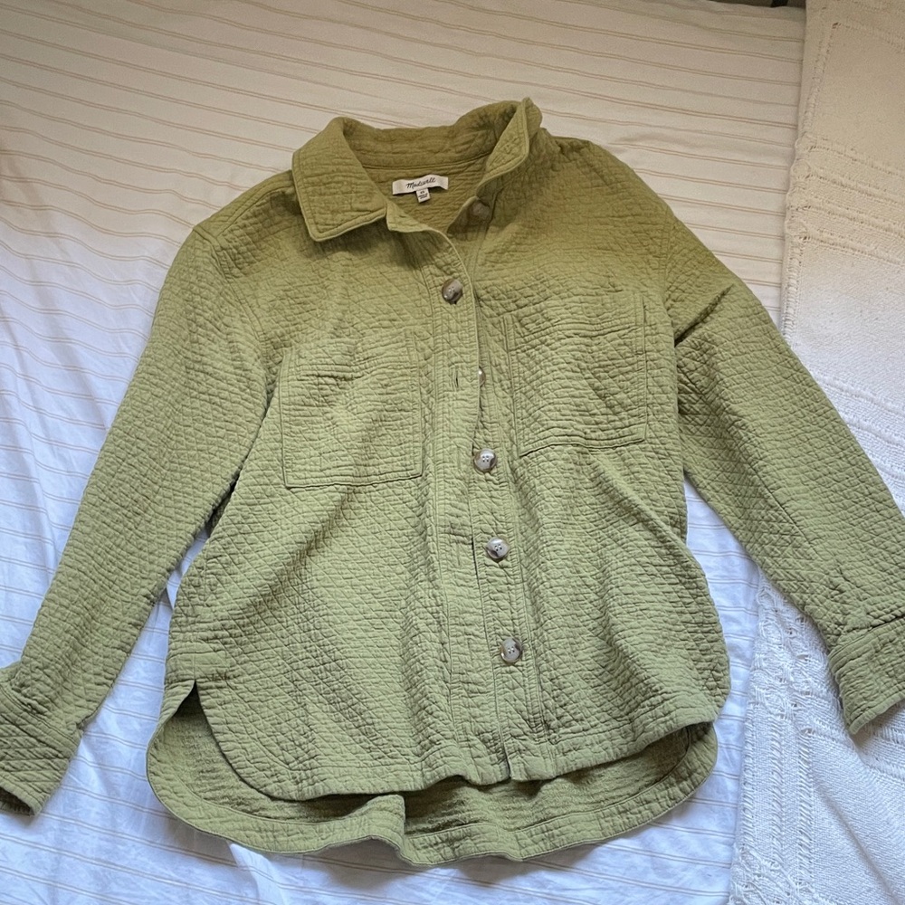 Madewell Quilted Green Shirt